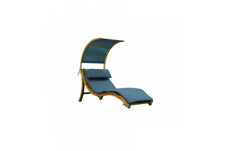 Ensemble Table Et Chaises De Jardin Axi House Chaise Longue Salina Avec Parasol Bleu